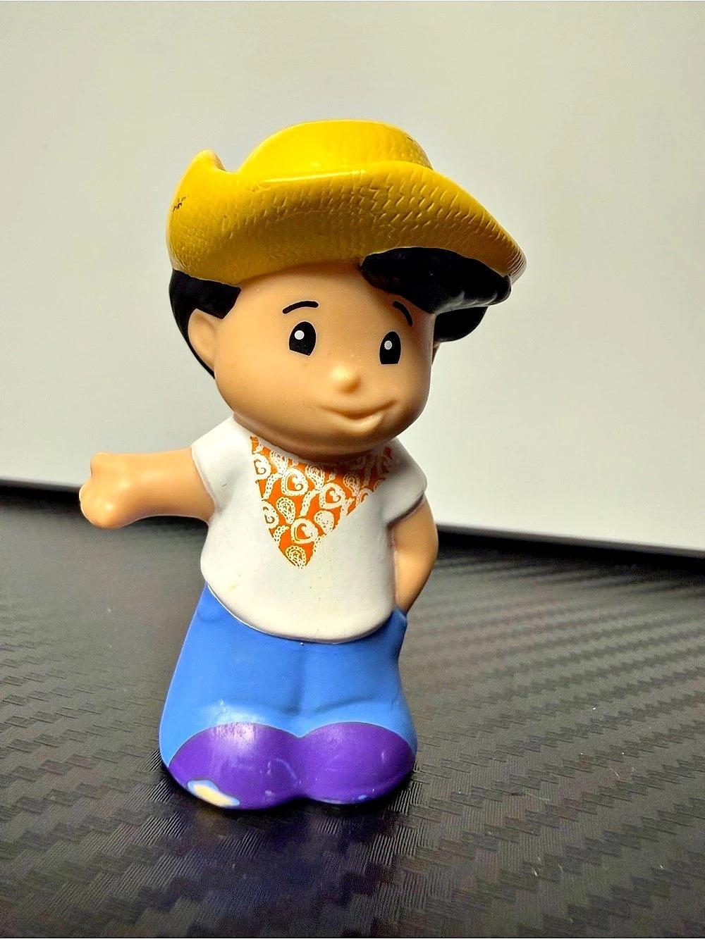 Fisher-Price Little People Eddie Cowboy Figure Cowboy Figure Blue & Yellow